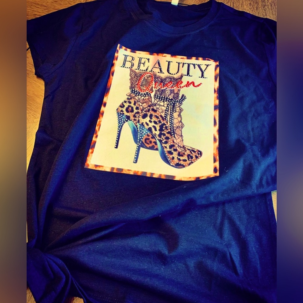 Fun black bling tshirt brand new size LG and up to 3xl they do run small